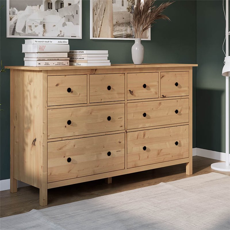 Комод КЫМОР 8 ящиков Светло-коричневый
