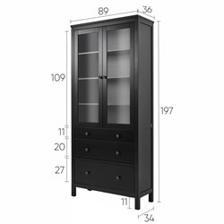 Шкаф КЫМОР 3 ящика 90 Черный