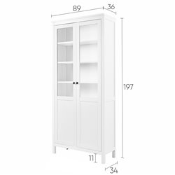 Шкаф КЫМОР Стекло/Панель 90 Белый