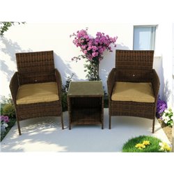 Комплект мебели из ротанга VIRGINIYA BALCONY SET brown