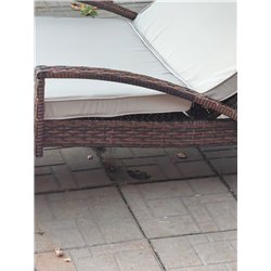 Комплект мебели из искусственного ротанга МАРА “MARA” Шоколад, 2 шезлонга с подлокотниками, столик