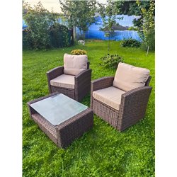 Комплект мебели из искусственного ротанга Сантьяго Balcony Set Шоколад
