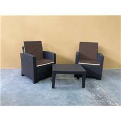 Комплект уличной мебели под ротанг Калифорния “California“ Balcony Set с подушками на спину арт.77787/77794