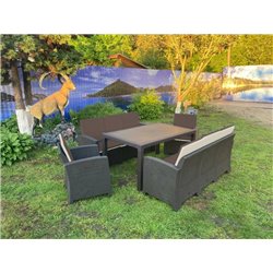 Комплект мебели под искусственный ротанг для отдыха Калифорния «California Family Maxi Set» арт.77787/77770/536 КД — 2П