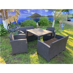 Комплект мебели под искусственный ротанг для отдыха Калифорния «California Family Mini Set» арт.77787/77763/8422 — 2