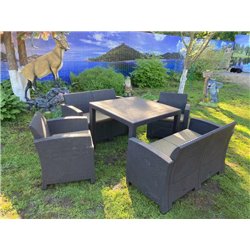 Комплект мебели под искусственный ротанг для отдыха Калифорния «California Family Mini Set» арт.77787/77763/8422 — 2