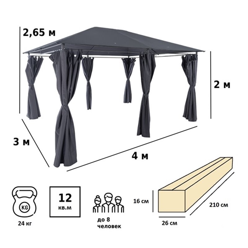 Тент садовый Green Glade 1149 3х4х2