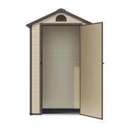 Сарай WOTEX Storage-01-1, бежевый с коричневым, 134*104*204 см