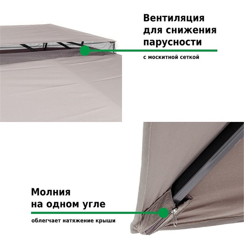 Шатер-беседка Green Glade 1068 3х4х2