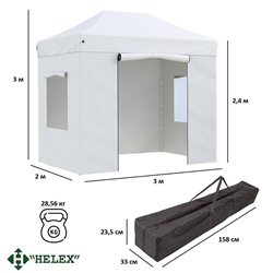 Тент-шатер быстросборный Helex 4320 3x2х3м полиэстер белый