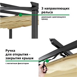 Тент садовый Green Glade 1152 3х3х2,32 м полиэстер