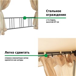 Шатер-беседка Green Glade 1080 2х2х2м полиэстер