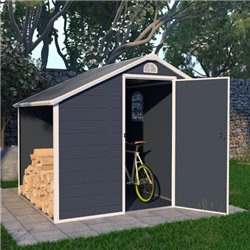 Сарай WOTEX Storage-02-3, серый с белым, 204*192*204 см