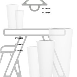 Кашпо для цветов Prosperplast Tubus Slim 27+15л, белый